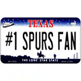 Number 1 Spurs Fan Novelty Metal License Plate Tag 7" x 4" (MP)