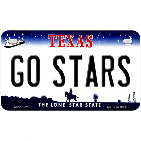 Go Stars Novelty Metal License Plate Tag 7" x 4" (MP)