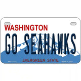 Go Seahawks Novelty Metal License Plate Tag 7" x 4" (MP)