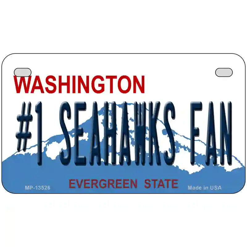 Number 1 Seahawks Fan Novelty Metal License Plate Tag 7" x 4" (MP)