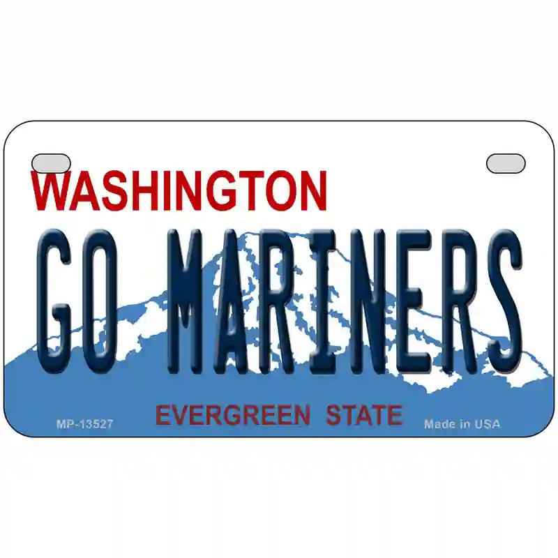 Go Mariners Novelty Metal License Plate Tag 7" x 4" (MP)