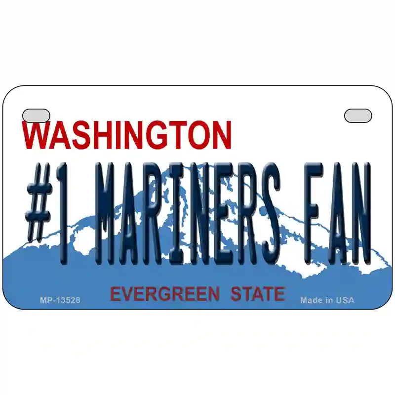 Number 1 Mariners Fan Novelty Metal License Plate Tag 7" x 4" (MP)