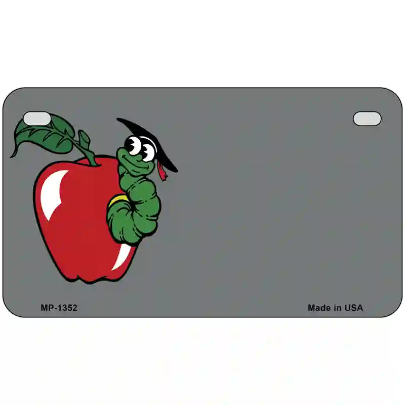 Teacher Apple Offset Novelty Metal License Plate 7" x 4" (MP)