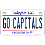 Go Capitals Novelty Metal License Plate Tag 7" x 4" (MP)