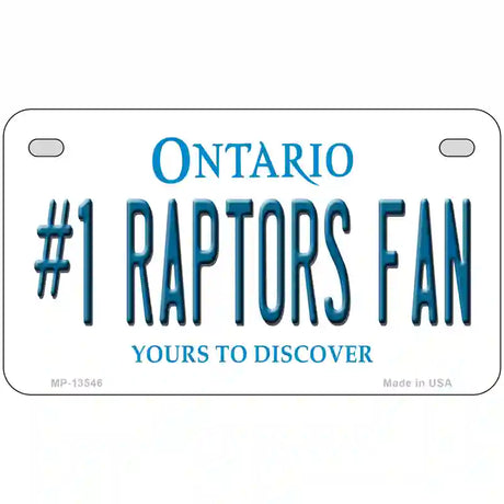 Number 1 Raptors Fan Novelty Metal License Plate Tag 7" x 4" (MP)