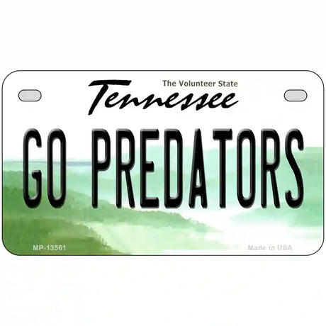 Go Predators Novelty Metal License Plate Tag 7" x 4" (MP)