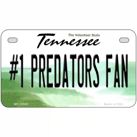 Number 1 Predators Fan Novelty Metal License Plate Tag 7" x 4" (MP)