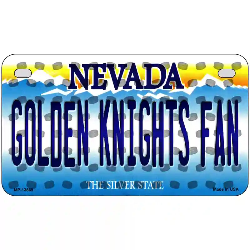 Golden Knights Fan Novelty Metal License Plate Tag 7" x 4" (MP)