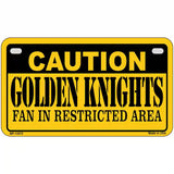 Caution Golden Knights Novelty Metal License Plate Tag 7" x 4" (MP)