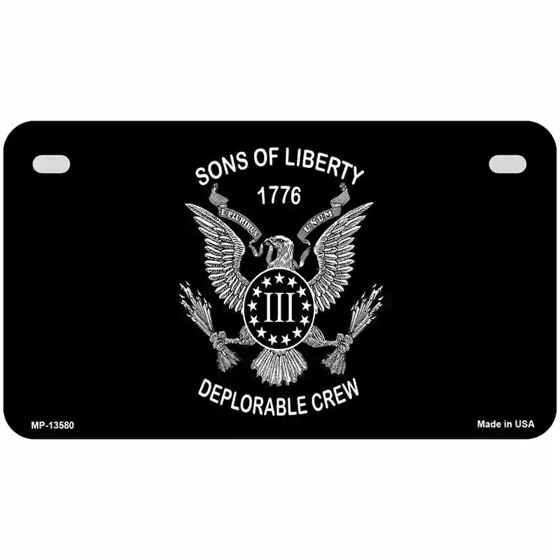 Sons of Liberty 1776 Novelty Metal License Plate Tag 7" x 4" (MP)