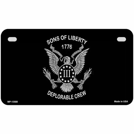 Sons of Liberty 1776 Novelty Metal License Plate Tag 7" x 4" (MP)