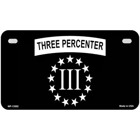 3 Percenter Ring of Stars Novelty Metal License Plate Tag 7" x 4" (MP)