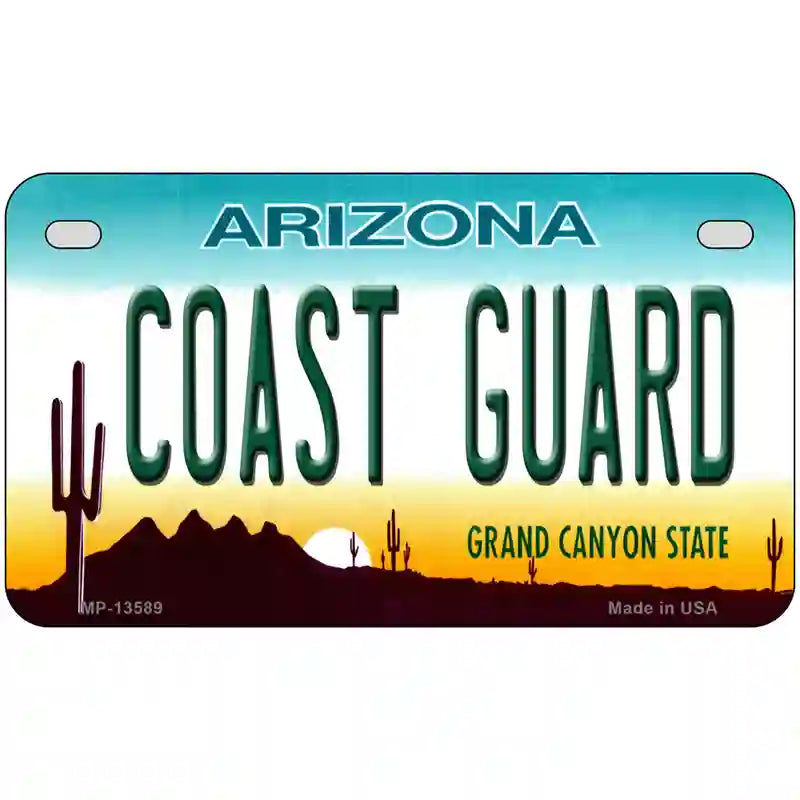 Coast Guard Arizona Novelty Metal License Plate Tag 7" x 4" (MP)