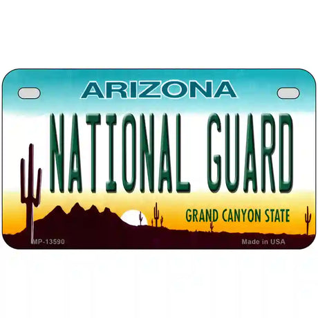 National Guard Arizona Novelty Metal License Plate Tag 7" x 4" (MP)