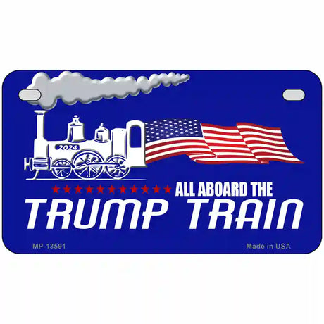 Trump Train Novelty Metal License Plate Tag 7" x 4" (MP)