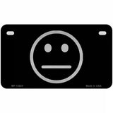 Meh Black Novelty Metal License Plate Tag 7" x 4" (MP)