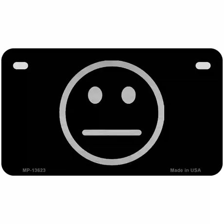 Meh Black Novelty Metal License Plate Tag 7" x 4" (MP)