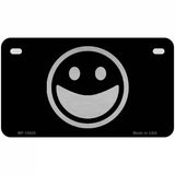 Happy Black Novelty Metal License Plate Tag 7" x 4" (MP)