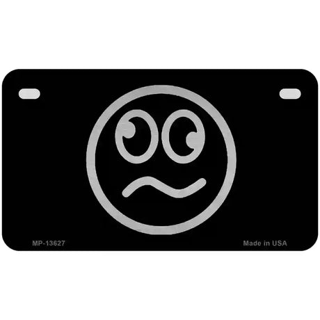 Loopy Black Novelty Metal License Plate Tag 7" x 4" (MP)