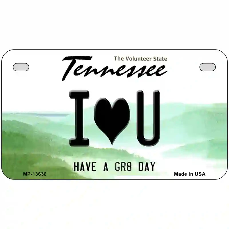 I Heart You Novelty Metal License Plate Tag 7" x 4" (MP)