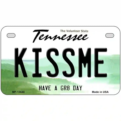 Kiss Me Novelty Metal License Plate Tag 7" x 4" (MP)