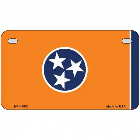 Tennessee Flag Orange Novelty Metal License Plate Tag 7" x 4" (MP)