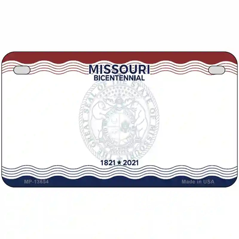 Missouri Bicentennial Novelty State Blank Metal License Plate 7" x 4" (MP)