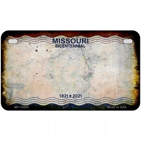 Missouri Bicentennial Novelty Metal License Plate Tag 7" x 4" (MP)