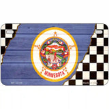 Minnesota Racing Flag Novelty Metal License Plate Tag 7" x 4" (MP)