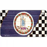 Virginia Racing Flag Novelty Metal License Plate Tag 7" x 4" (MP)