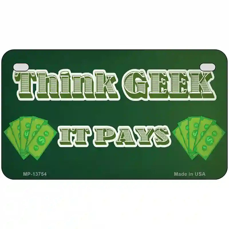 Think Geek Novelty Metal License Plate Tag 7" x 4" (MP)