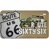 Route Sixty Six Novelty Metal License Plate Tag 7" x 4" (MP)