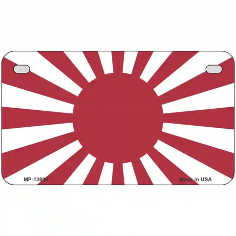 Rising Sun Japan Novelty Metal License Plate Tag 7" x 4" (MP)