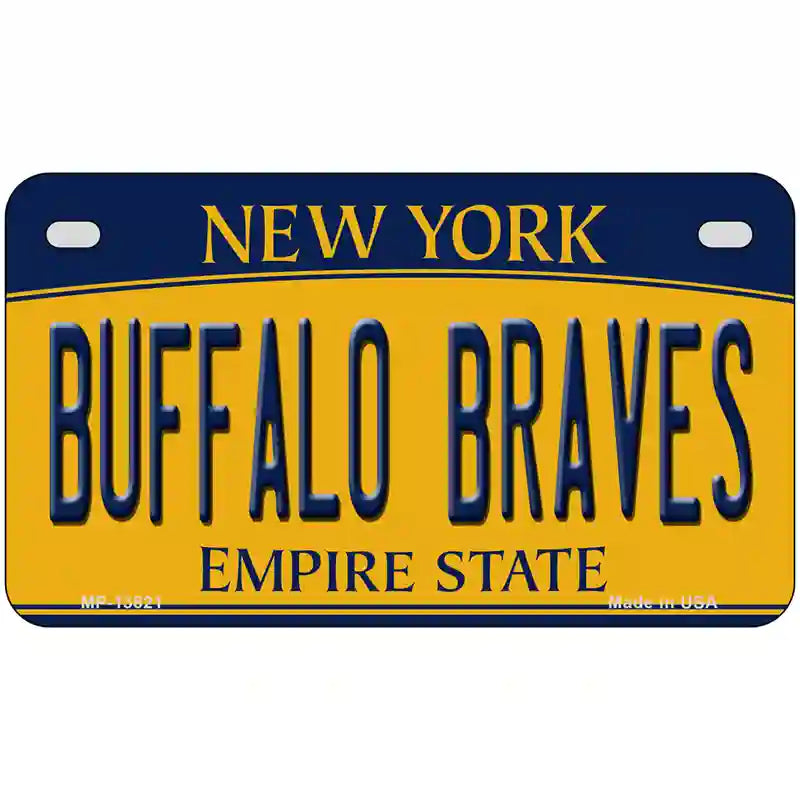 Buffalo Braves New York Novelty Metal License Plate Tag 7" x 4" (MP)