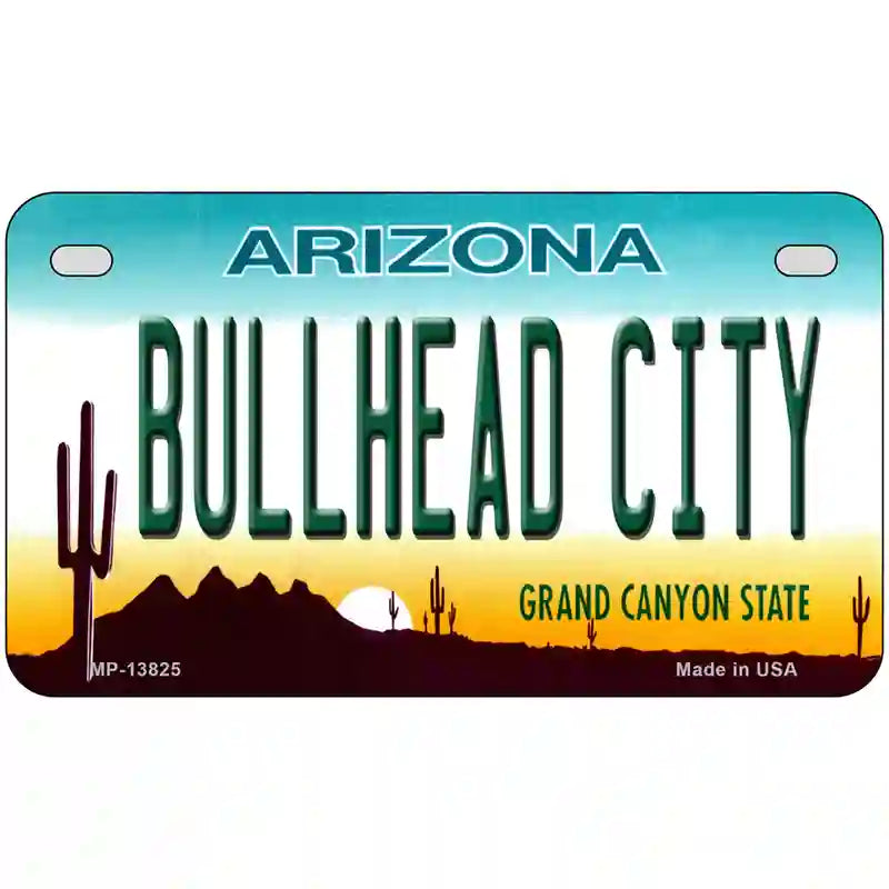 Bullhead City Arizona Novelty Metal License Plate Tag 7" x 4" (MP)