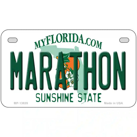 Marathon Florida Novelty Metal License Plate Tag 7" x 4" (MP)