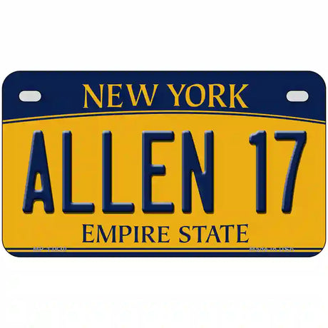 Allen 17 New York Novelty Metal License Plate Tag 7" x 4" (MP)