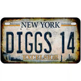 Diggs 14 Excelsior New York Rusty Novelty Metal License Plate Tag 7" x 4" (MP)