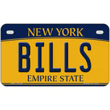 Bills NY Yellow Novelty Metal License Plate Tag 7" x 4" (MP)