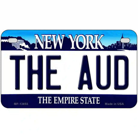 The Aud NY Blue Novelty Metal License Plate Tag 7" x 4" (MP)