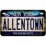 Allentown NY Blue Rusty Novelty Metal License Plate Tag 7" x 4" (MP)