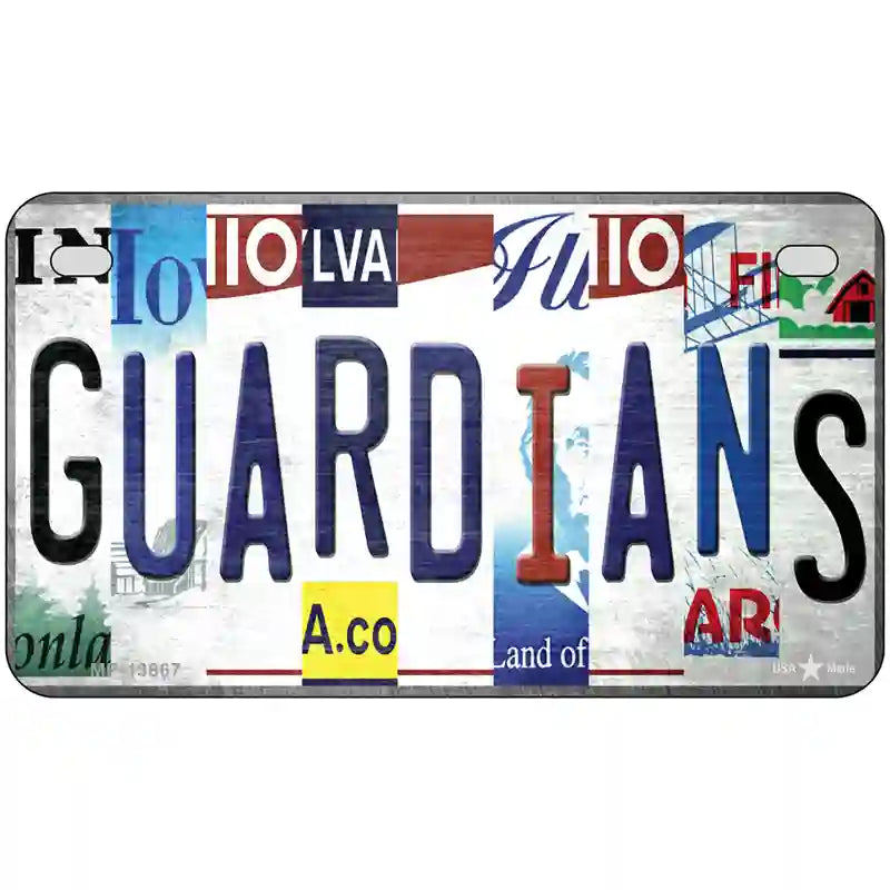 Guardians Strip Art Novelty Metal License Plate Tag 7" x 4" (MP)