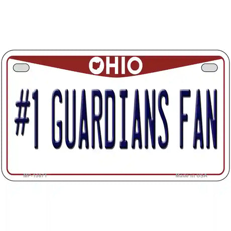 Number 1 Guardians Fan Ohio Novelty Metal License Plate Tag 7" x 4" (MP)