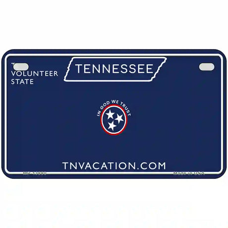 Blank Tennessee Blue Novelty Metal License Plate Tag 7" x 4" (MP)