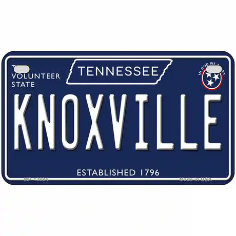 Knoxville Tennessee Blue Novelty Metal License Plate Tag 7" x 4" (MP)