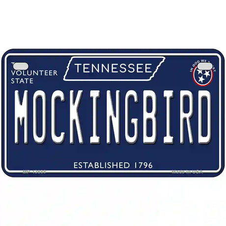 Mockingbird Tennessee Blue Novelty Metal License Plate Tag 7" x 4" (MP)