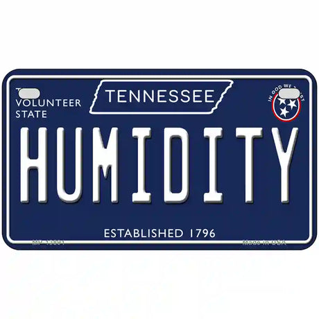 Humidity Tennessee Blue Novelty Metal License Plate Tag 7" x 4" (MP)