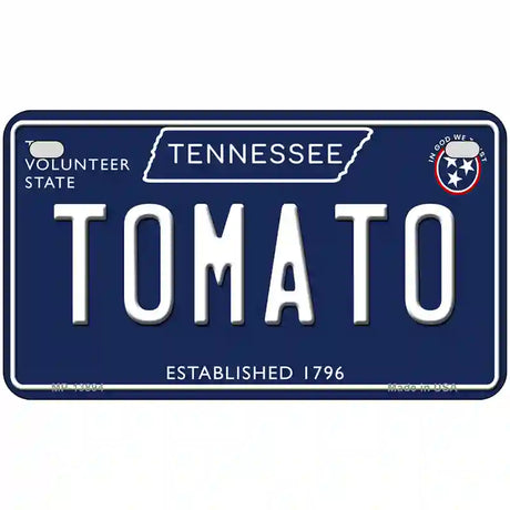 Tomato Tennessee Blue Novelty Metal License Plate Tag 7" x 4" (MP)