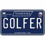 Golfer Tennessee Blue Novelty Metal License Plate Tag 7" x 4" (MP)