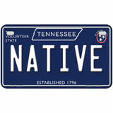 Native Tennessee Blue Novelty Metal License Plate Tag 7" x 4" (MP)